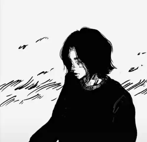 给人感觉很孤独的黑白动漫头像
