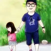 亲子头像父女一对2张微信头像图片大全
