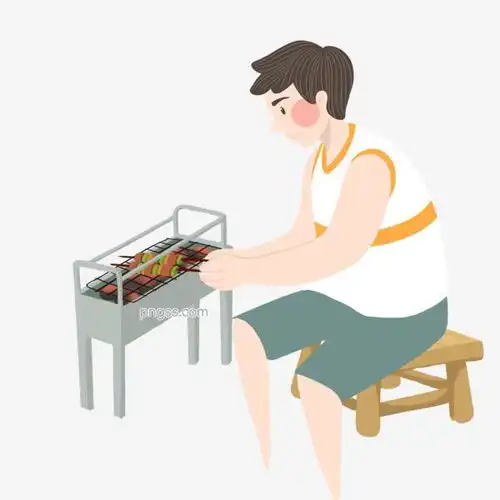 卡通小清新一个正在烧烤的男孩图片大小2000x2000px图片尺寸421.65kb来自png搜索网pngss.com免费免扣png素材下载插画凳子卡通烤架男孩男人人物烧烤夏天小清新装饰图案
