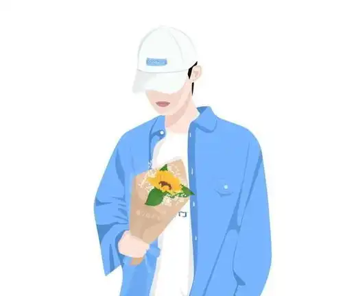 情侣头像等春天,等夏天,等手捧鲜花和洁白婚纱
