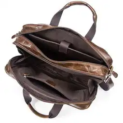 小童马真皮男包复古纯色男士单肩手提包头层牛皮公文包邮差包男
