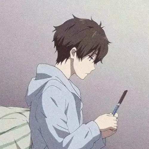 动漫男头你才十几岁怎么眼睛里就没有光了
