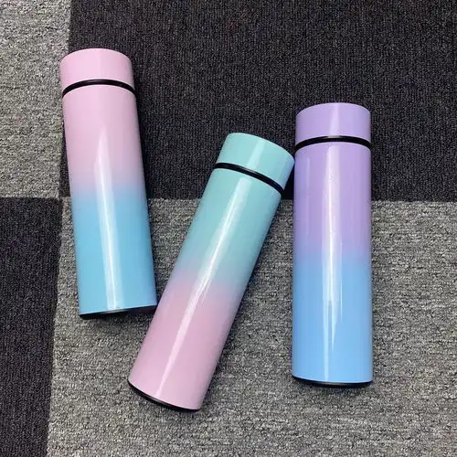 智能保温杯女水杯学生韩版可爱网红ins便携304不锈钢简约男泡茶杯
