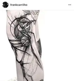 smrzhao纹身推荐第65期黑白男性刀削般的素描肌理
