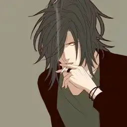 男生头像二次元吸烟的头像动漫伤感
