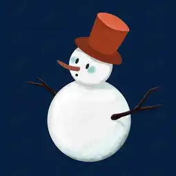 手绘风冬季里的戴帽子的白色卡通小雪人素材图片免费下载高清psd千库网图片编号11622702
