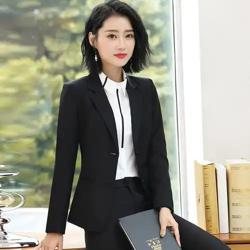 秋冬长袖工作服女装职业套装女套裙ol西服西装套装女士正装套装女
