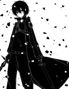 谁有桐人的qq头像要帅气的像下面的那种
