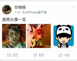 用过这些头像就是渣男吗
