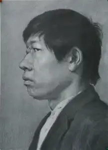 素描男子头像

