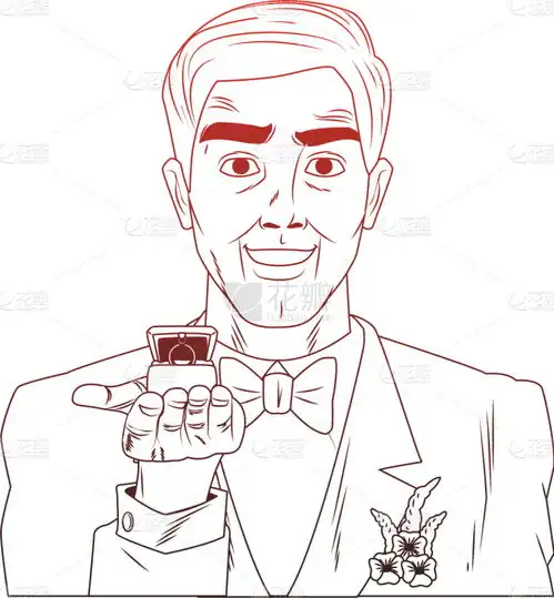 红色,波普风,新郎,条纹,卡通,丈夫,高雅,男人,概念,爱男人
