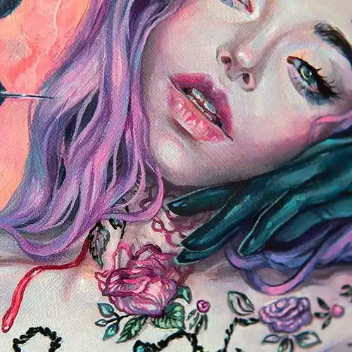 一组女性风格油画作品

