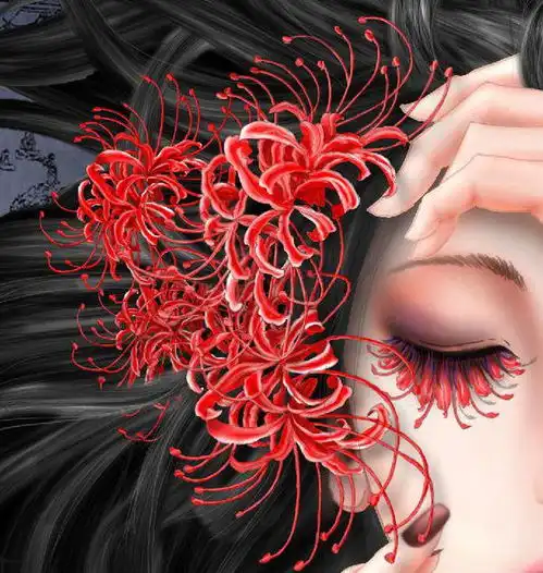 求古风彼岸花图片,高清无水印,最好是有红衣女子,或者白衣男子
