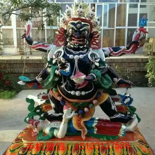 藏传仿铜佛像雕塑玻璃钢仿铜彩绘雕塑寺庙专用藏佛雕塑
