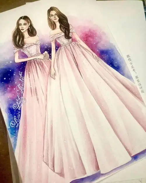 手绘婚纱礼服设计效果图120张
