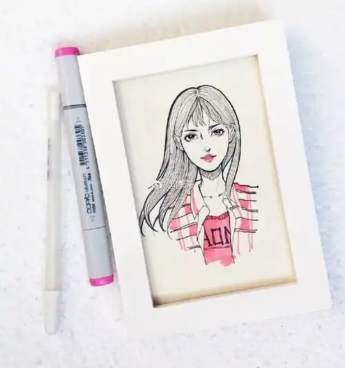 她的插画真美简洁风手绘头像有木有被惊艳到
