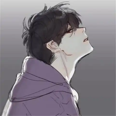 二次元头像男高冷侧脸冷