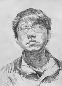 素描新生班素描头像男青年练习步骤
