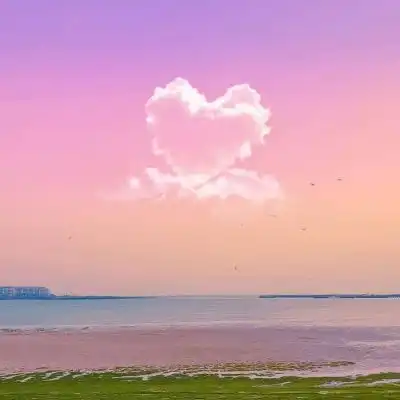 季清晚霞唯美少女心治愈头像背风景静物头像我要个性网

