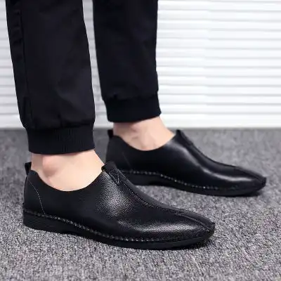 爱跑步春夏新款鞋男潮鞋休闲鞋韩版潮流皮鞋男士英伦风夏季板鞋男
