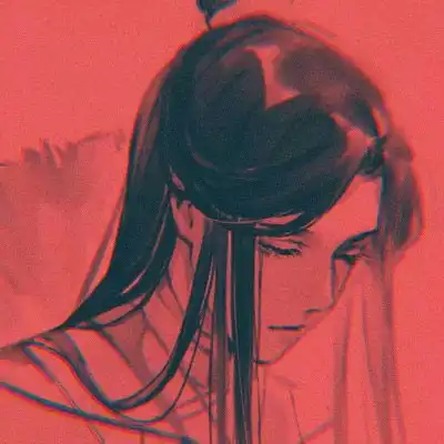 红色系动漫头像古风男孤独古风头像男妖孽图片
