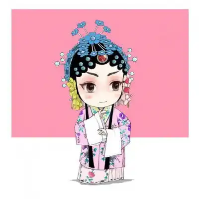 京剧头像女动漫国粹京剧旦角卡通人物头像图片
