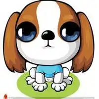黑白卡通狗头像矢量图微信头像图片大全
