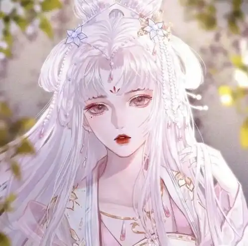偏古风手绘动漫女生头像
