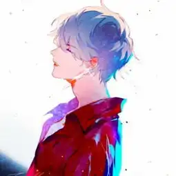 红色系帅气动漫男头
