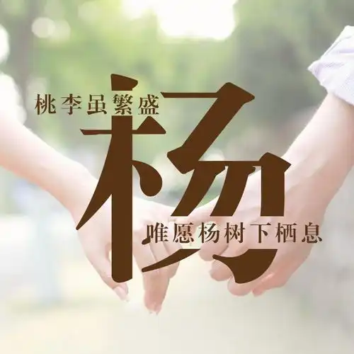 牵手一生主题微信姓氏头像,每个姓氏都有一句情话,你的是什么
