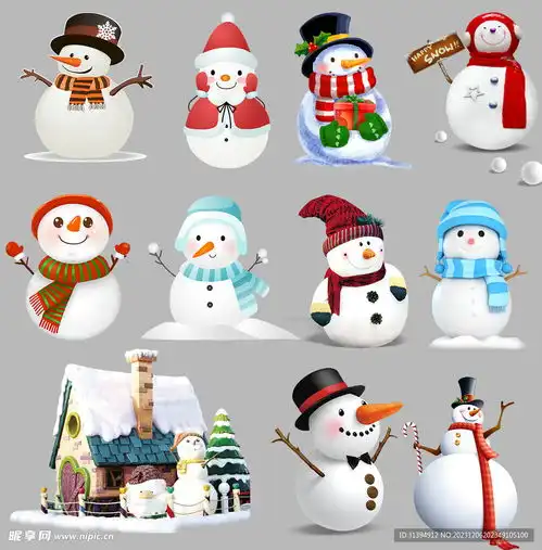 雪人设计图卡通设计
