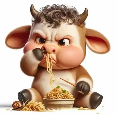 十二生肖吃面条头像
