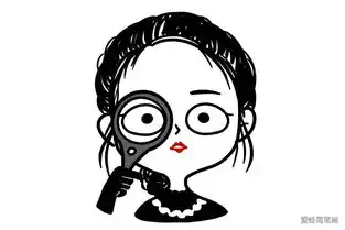 俊男靓女人物头像简笔画
