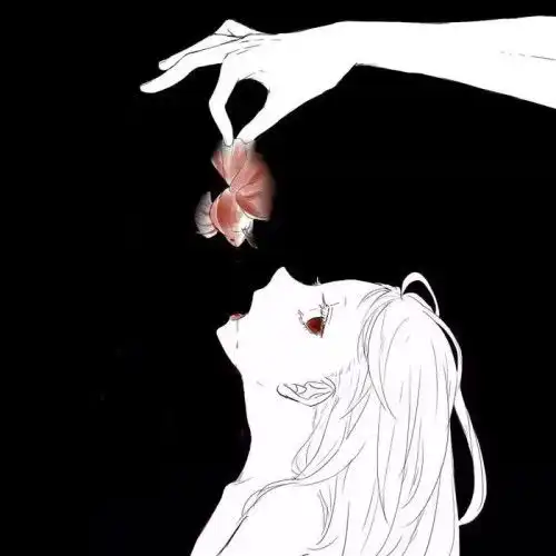 求二次元病娇黑化血腥图
