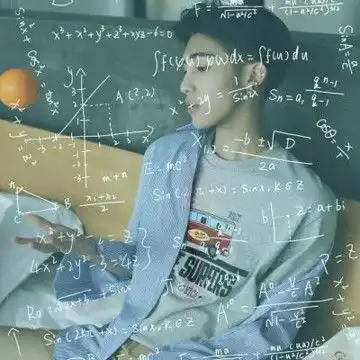 带有数学公式男生头像
