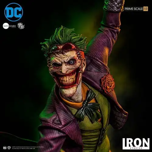 巴西厂ironstudios新品dc蝙蝠侠漫画灭族之灾版小丑雕像
