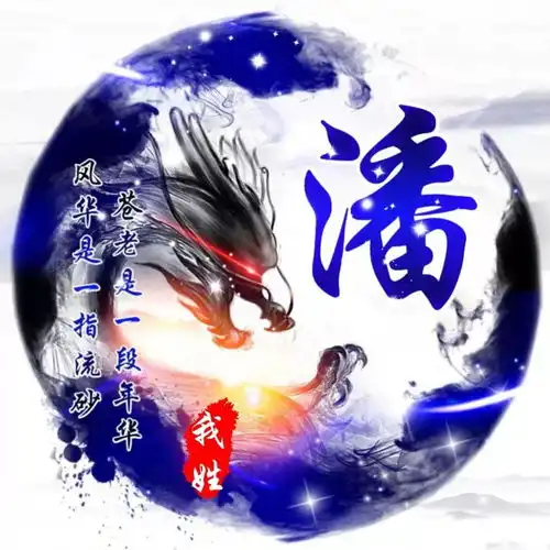 姓氏头像,霸气蓝色星点高清专属头像
