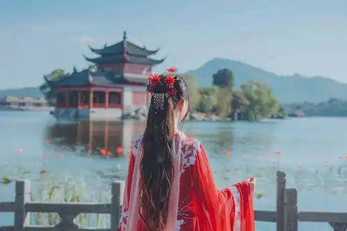 气质女生背影旅行摄影图摄影图

