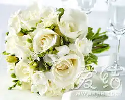 简单优雅的白色新娘手捧
