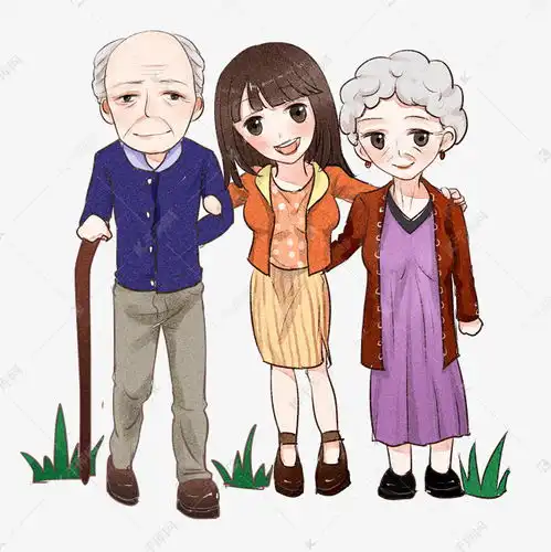 手绘卡通可爱重阳节一家三口素材图片免费下载千库网
