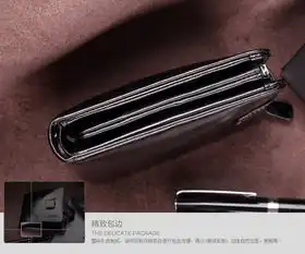 teemzone廷尊新品首发欧美风潮流真皮男士钱夹多卡位复古短款男钱包q08391
