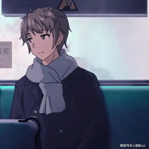 青春猪头樱岛麻衣和梓川咲太,动漫头像,情头自剪无水印分享
