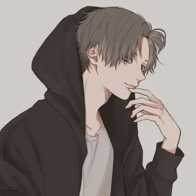干净帅气手绘风男生头像
