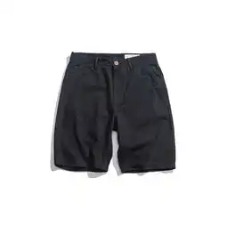 汤河之家2019春夏新款斜纹男式休闲裤美式复古原创卡其裤短裤男
