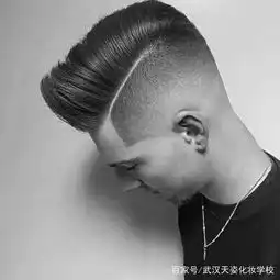 型男油头雕刻复古发型研修汉口好的美发学校
