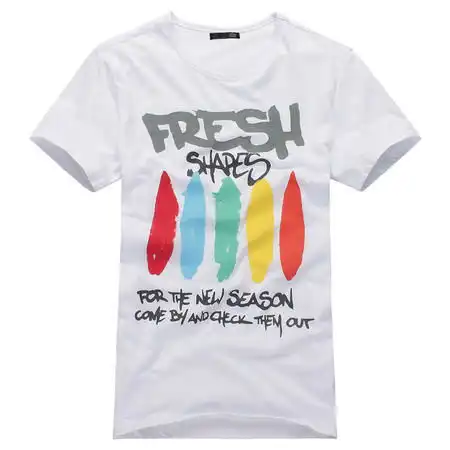 2012夏季时尚新款男士上衣韩版潮圆领短袖t恤男t1028图片大全邮乐官方网站
