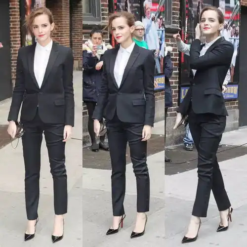 穿西装的女人帅起来男人都可以靠边站
