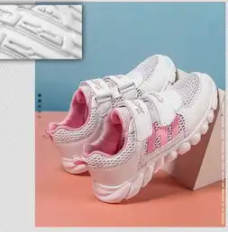巴邦豆儿童白色运动鞋2019夏季新款女童小白鞋男童跑步鞋学生网鞋网面透气休闲鞋子
