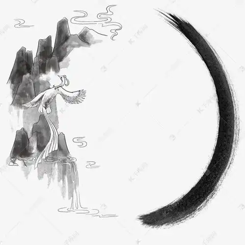 古风水墨中国风花纹边框山水素材图片免费下载千库网

