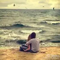 大海头像情侣头像海边一起看海的浪漫情头头像
